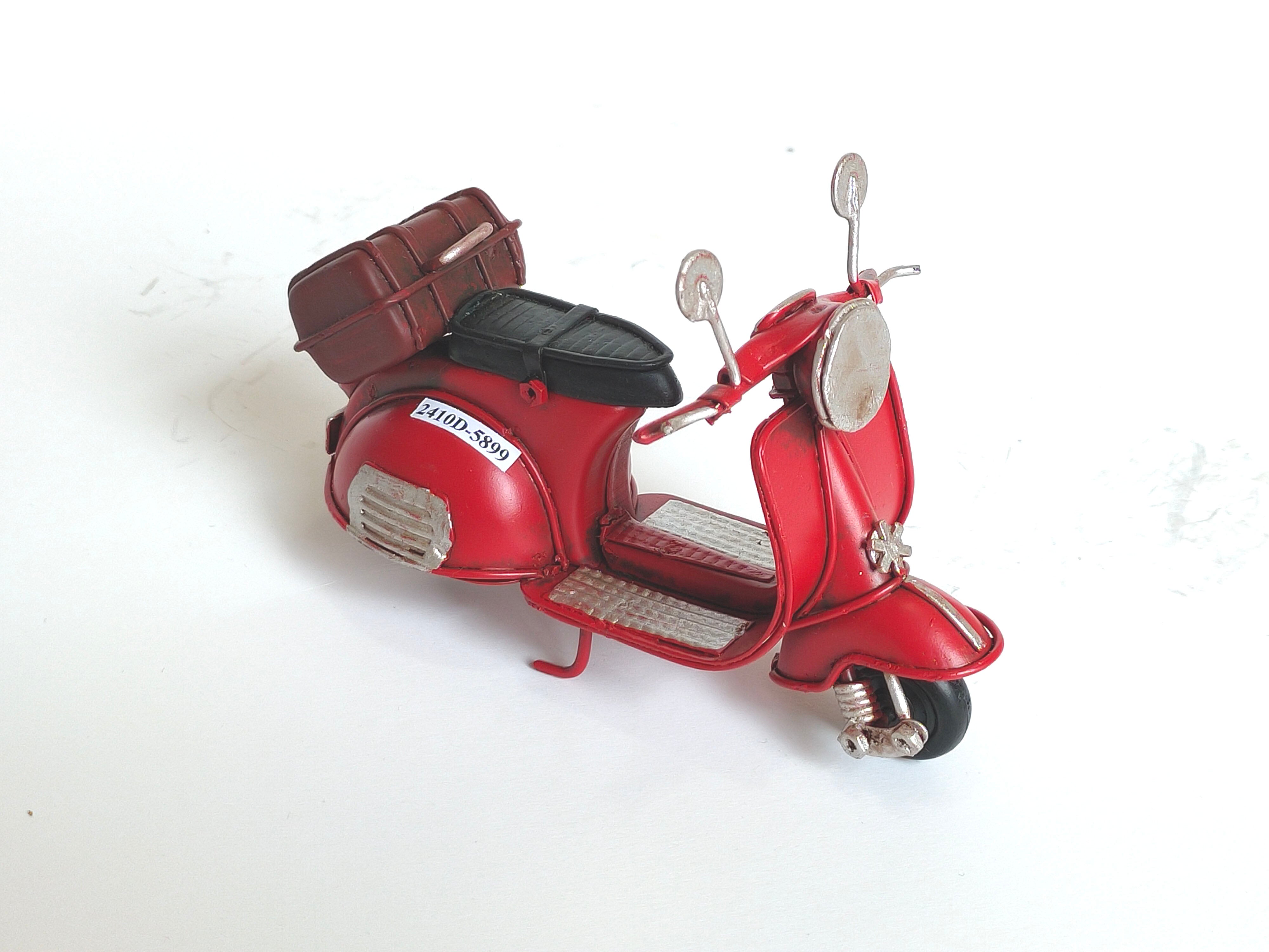 Buy Vintage Red Metal Classic Scooter For Home Decor